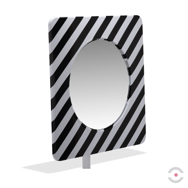 Lustro drogowe Dancop, Bordeaux, 60 cm, akryl, biało-czarne