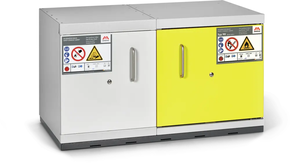 Szafa kombinowana Topserw COMBI-90 UTS LD, drzwi CLA żółte/szare, HSC, 90 min