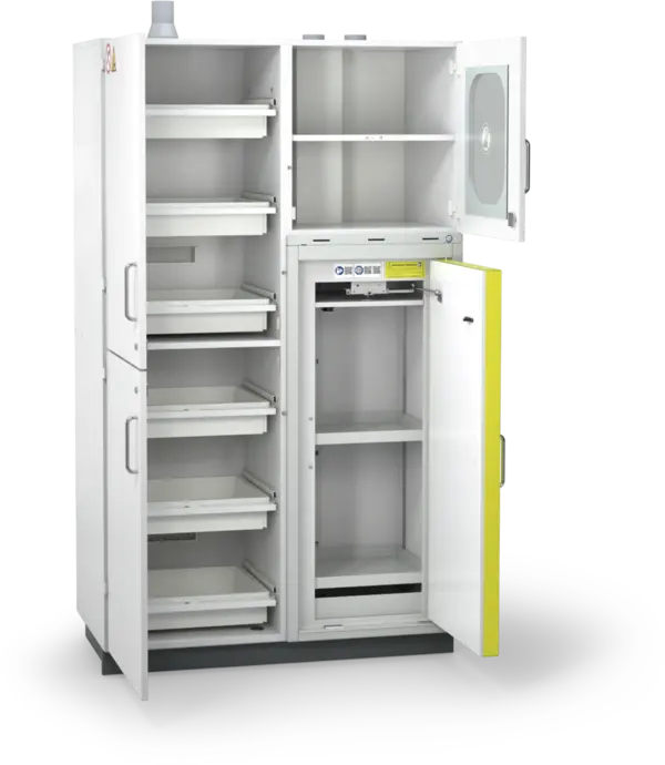 Szafa kombinowana Topserw COMBI-90 XL, drzwi CLA żółte/szare, HSC, 90 min