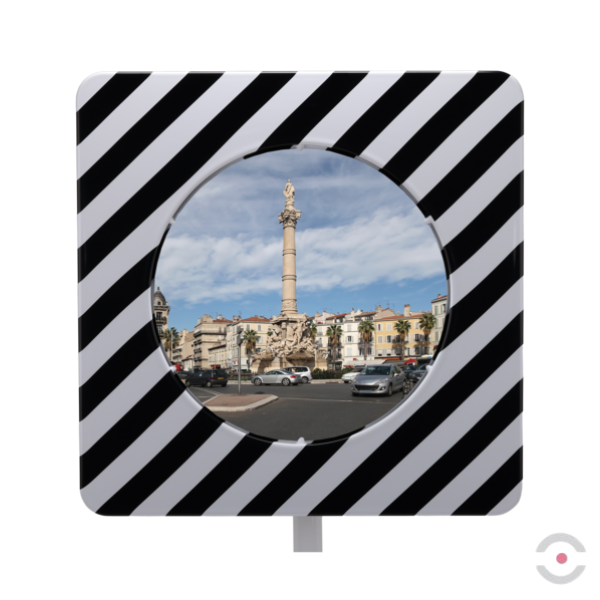 Lustro drogowe Dancop, Bordeaux, 60 cm, akryl, biało-czarne