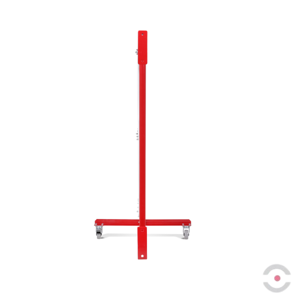 Bariera nożycowa, dł. 4000 mm, ścienna, kółka, czerwony/biały