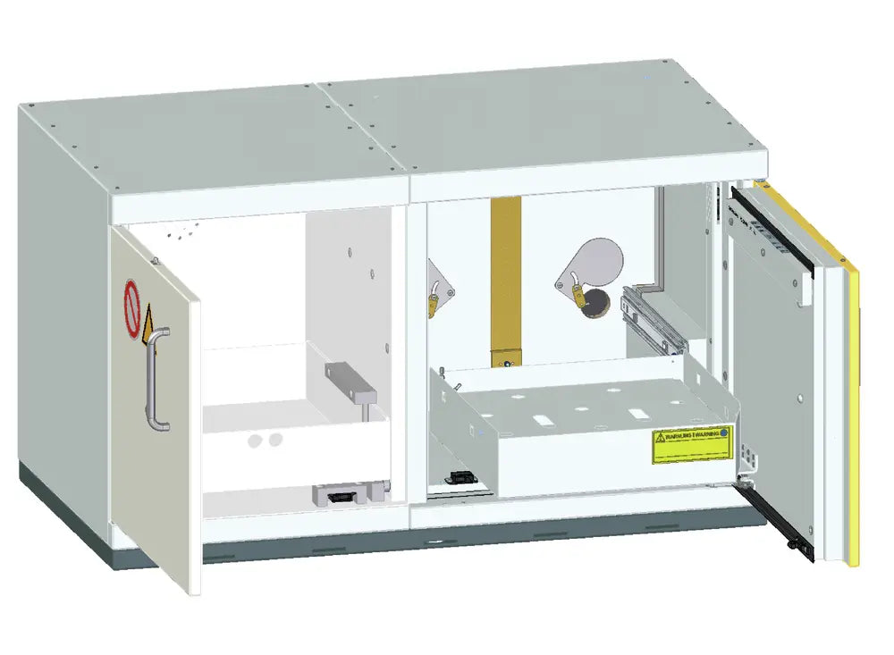 Szafa kombinowana Topserw COMBI-90 UTS LD, drzwi CLA żółte/szare, HSC, 90 min