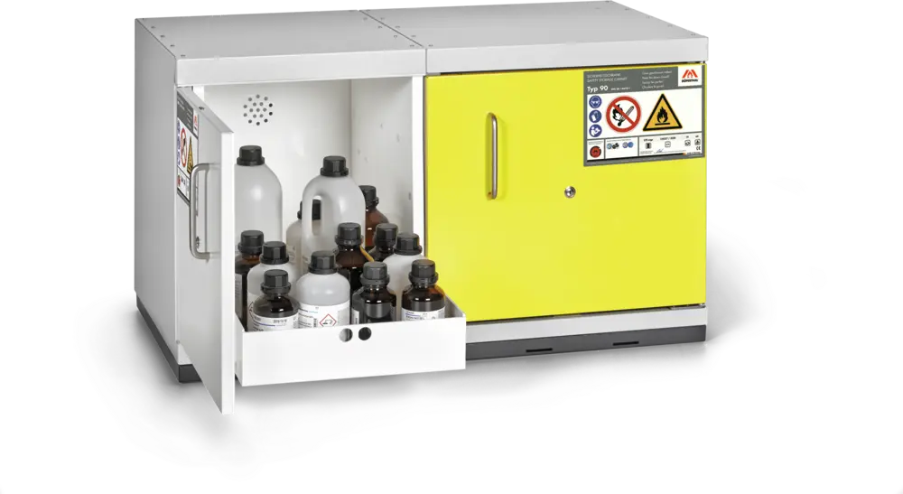 Szafa kombinowana Topserw COMBI-90 UTS LD, drzwi CLA żółte/szare, HSC, 90 min