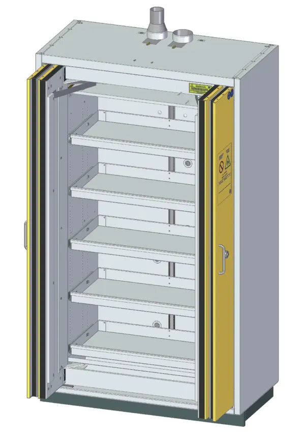 Szafa ognioodporna Topserw PRIME-90 XL, 5 półek wysuwanych, drzwi FSC żółte, PREMIUM, 90 min