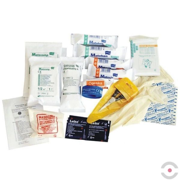 Apteczka biurowa Topserw, DIN13164, 5 osób, torba, kolor pomarańczowy