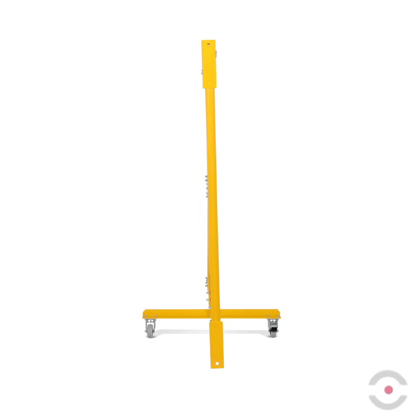 Bariera nożycowa, dł. 3600 mm, ścienna, kółka, czarny/żółty