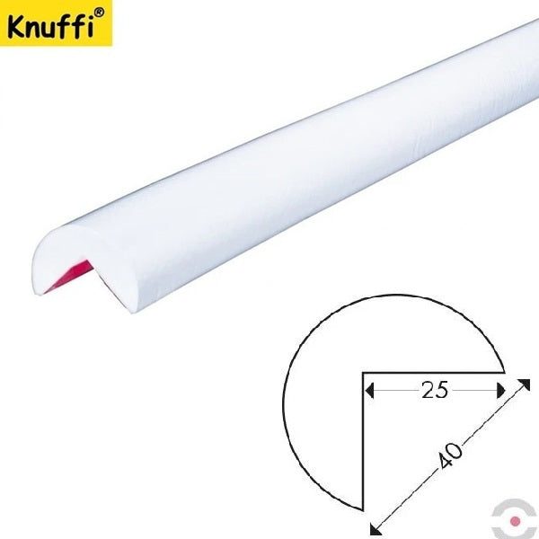 Elastyczny profil ostrzegawczo-ochronny Knuffi, typ A, biały, 50 m