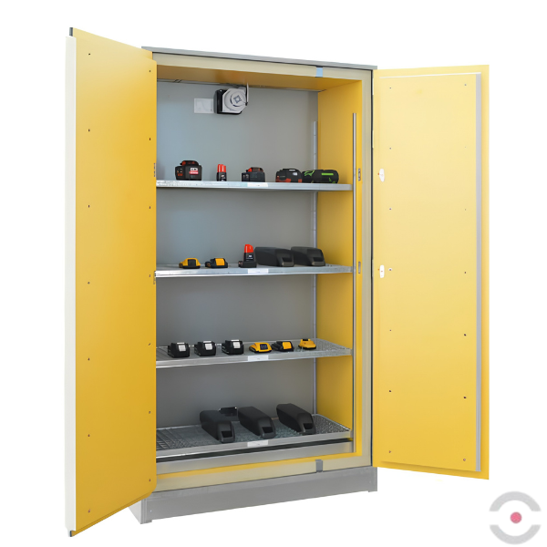 Szafa ognioodporna Topserw BATT-90 XL, składowanie baterii, 4 półki, BASIC STORE, 90 min