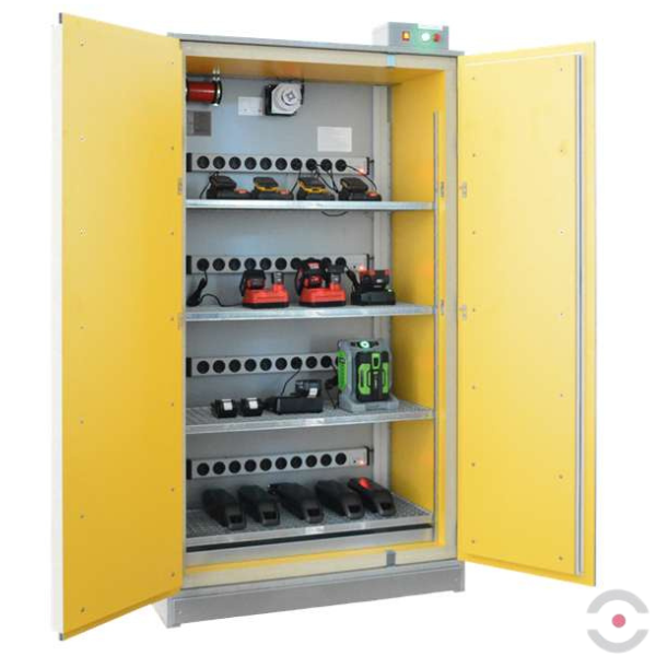 Szafa ognioodporna Topserw BATT-90 XL, ładowanie baterii, 4 półki, BASIC CHARGE, 90 min