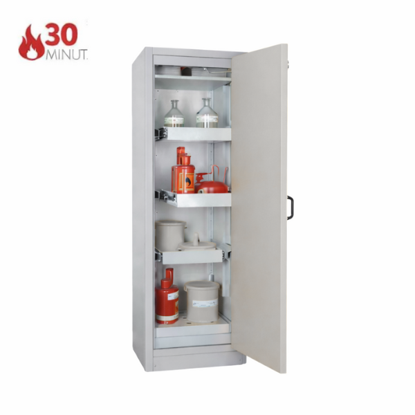 Szafa ognioodporna Topserw PRIME-30 M, 5 półek wysuwanych, drzwi CLA szare, SiS VS, 30 min