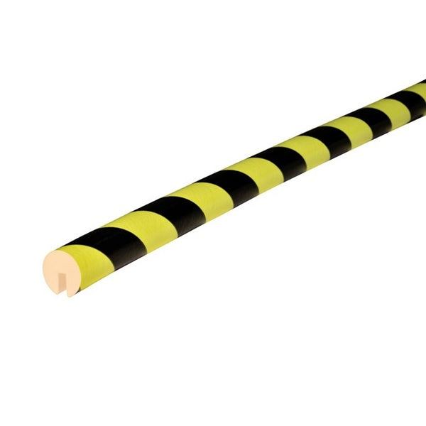 Elastyczny profil ostrzegawczo-ochronny Knuffi, typ B+, neon/czarny, 1000 mm