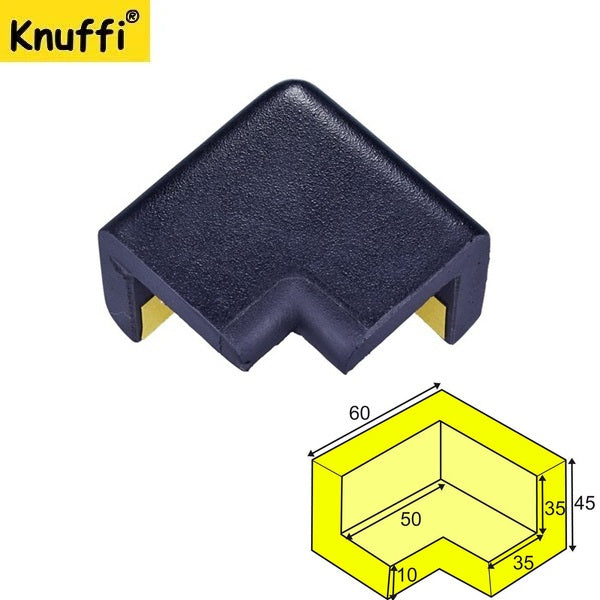 Narożnik ochronny blatu Knuffi, typ H2D, 2 wymiarowy, czarny