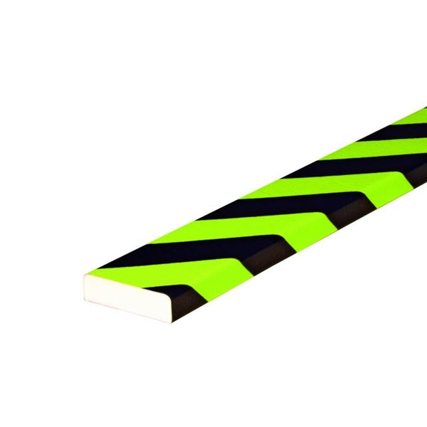 Elastyczny profil ostrzegawczo-ochronny Knuffi, typ S, neon/czarny, 1000 mm