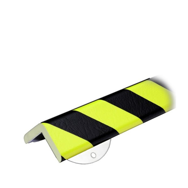 Elastyczny profil ostrzegawczo-ochronny Knuffi, typ H+, naścienny, neon/czarny, 500 mm