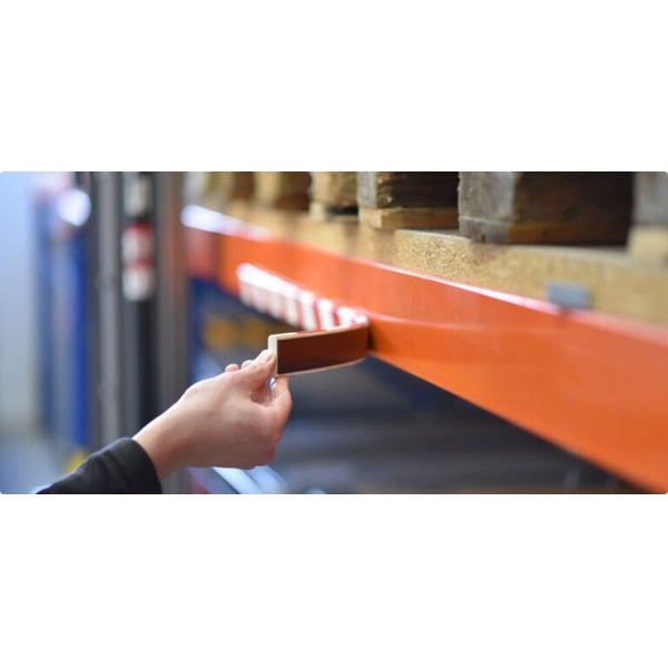 Elastyczny profil ostrzegawczo-ochronny Knuffi, typ D, magnetyczny, biały/czerwony, 1000 mm