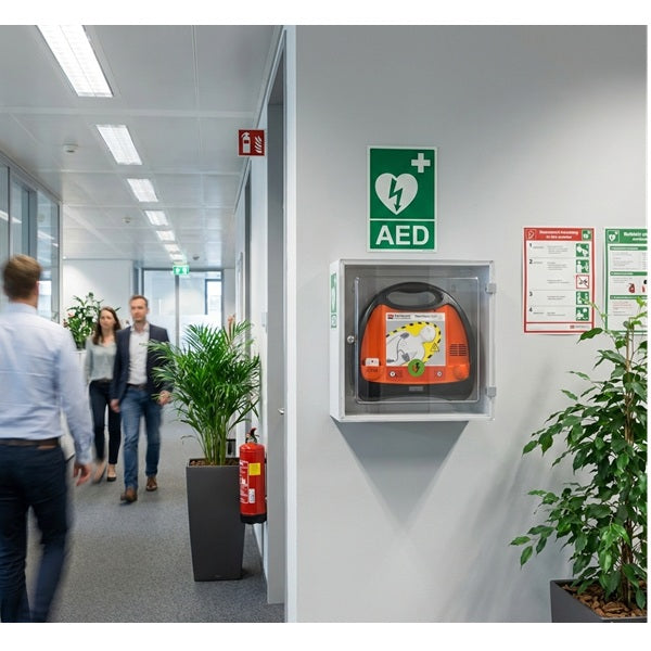 Defibrylator Primedic HeartSave AED z kluczem pediatrycznym (półautomat, 6 letnia bateria, uniwersalne elektrody SavePads)