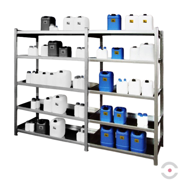 Regał półkowy Topserw, 5*półka (taca wychwytowa), moduł dodatkowy, S*G*W 1010*635*2000 mm