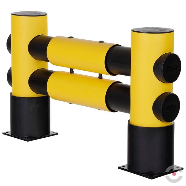 Elastyczna bariera regałowa d-flexx GOLF, 2 belki, S*1100 mm
