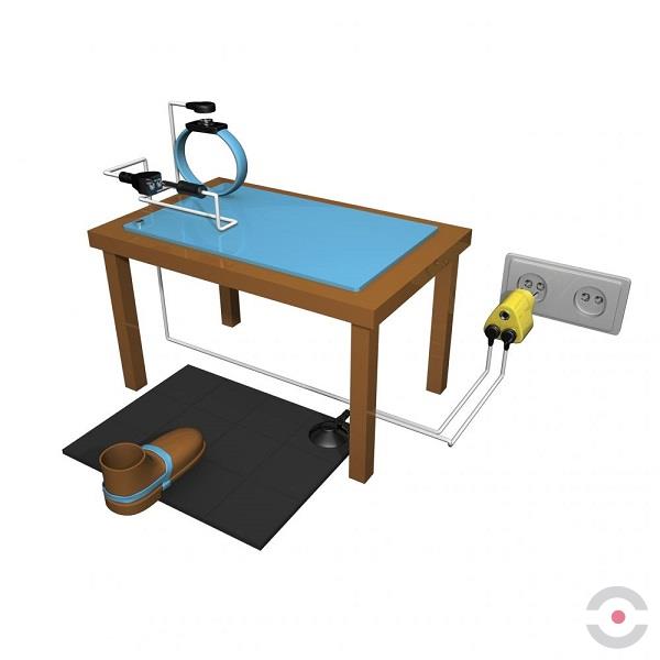 Przewód do uziemienia wykładziny antyelektrostatycznej, 051 ESD Floor Grounding Cord, typ Akcesoria 4,5 m, gniazdko