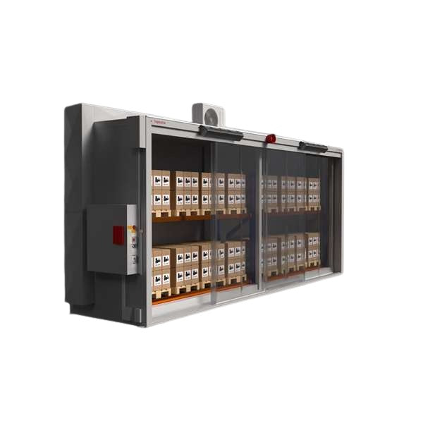 Magazyn ognioodporny Topserw BATTERY, REI120, 2 poziomy/2 segmenty, S*G*W 8500*2000*3700, 2*1000 l, drzwi przesuwne