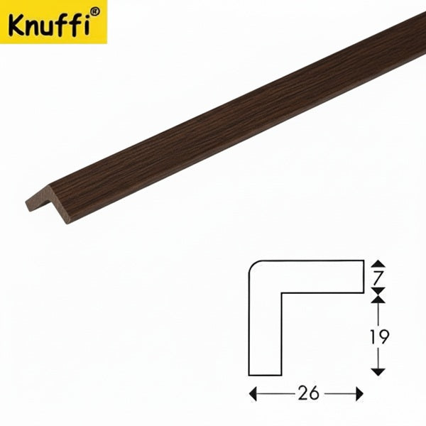 Elastyczny profil ostrzegawczo-ochronny Knuffi, typ E, drewno ciemny, 1000 mm