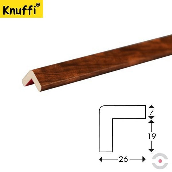 Elastyczny profil ostrzegawczo-ochronny Knuffi, typ E, drewno wiśnia, 5000 mm
