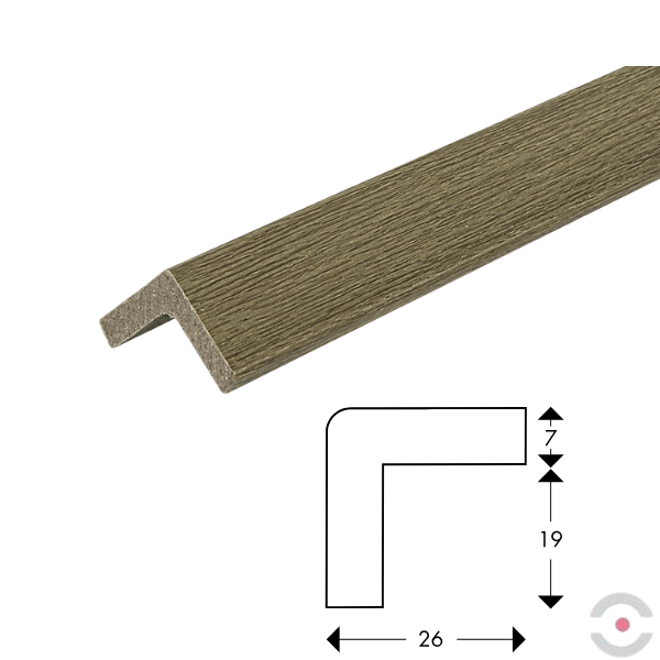 Elastyczny profil ostrzegawczo-ochronny Knuffi, typ E, drewno khaki, 1000 mm
