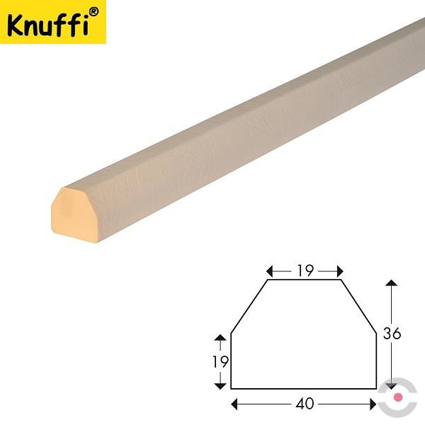 Elastyczny profil ostrzegawczo-ochronny Knuffi, typ CC, biały, 5000 mm