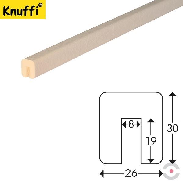 Elastyczny profil ostrzegawczo-ochronny Knuffi, typ G, biały, 5000 mm