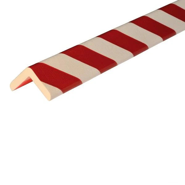 Elastyczny profil ostrzegawczo-ochronny Knuffi, typ H+, biały/czerwony, 1000 mm