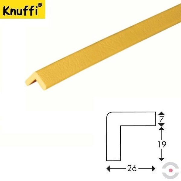 Elastyczny profil ostrzegawczo-ochronny Knuffi, typ E, żółty, 5000 mm