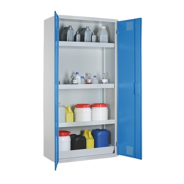 Szafa zabezpieczająca (trujące) Topserw MODUS XL, 2-drzwiowa, CLA niebieskie, 3 półki, CHS 1200