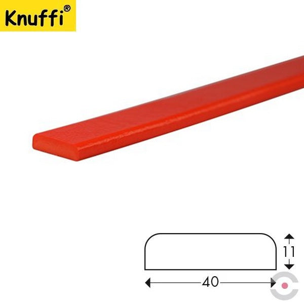 Elastyczny profil ostrzegawczo-ochronny Knuffi, typ F, czerwony, 1000 mm