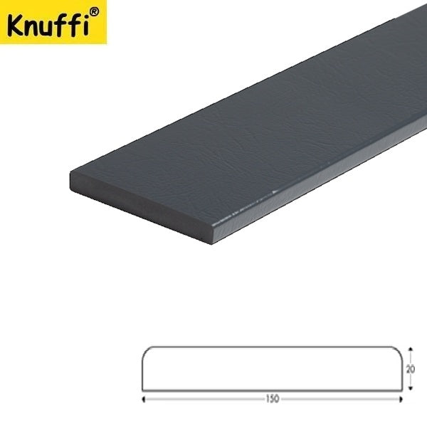 Elastyczny profil ostrzegawczo-ochronny Knuffi, typ GIANT, antracyt, 1000 mm