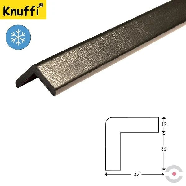 Elastyczny profil ostrzegawczo-ochronny Knuffi, typ H, mrozoodporny, czarny, 1000 mm