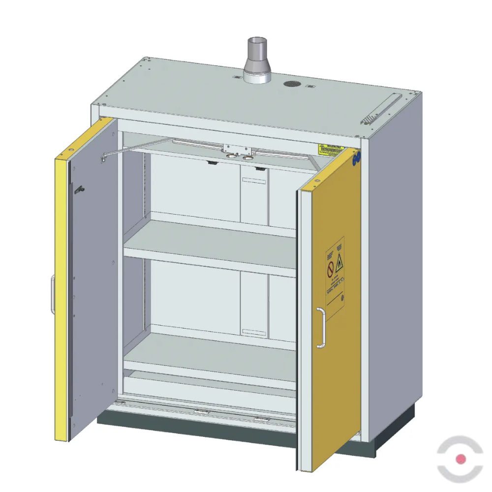 Szafa ognioodporna Topserw SAFE-90 XS, 2 półki, drzwi CLA żółte, CLASSIC, 90 min