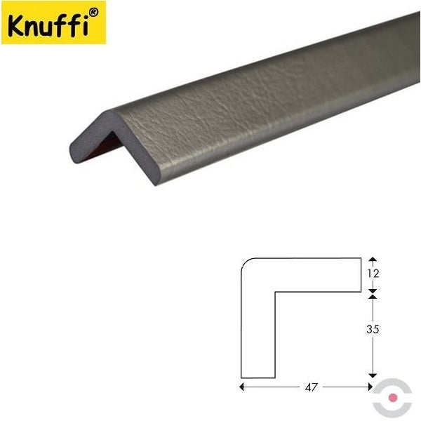 Elastyczny profil ostrzegawczo-ochronny Knuffi, typ H, srebrny, 1000 mm