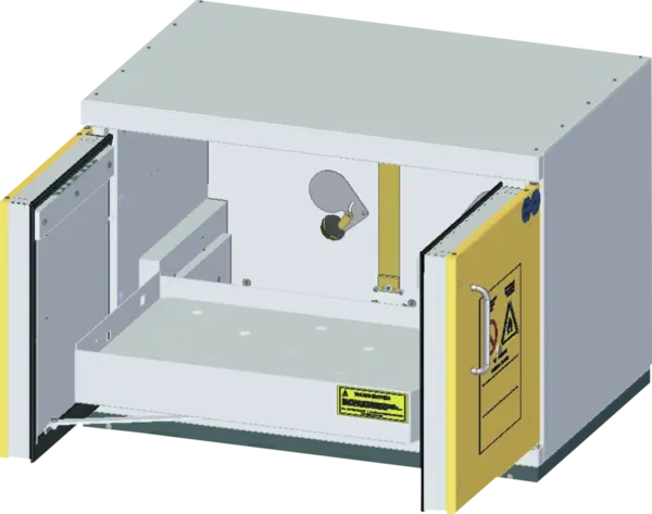 Szafa ognioodporna Topserw UNDER-90 M, 1 taca wysuwana, 1 komora, drzwi CLA/O żółte, UTS, 90 min