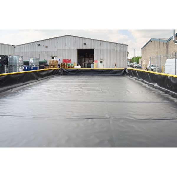 Zbiornik przeciwrozlewowy, modułowy Topserw, ściana, żółty, WALL