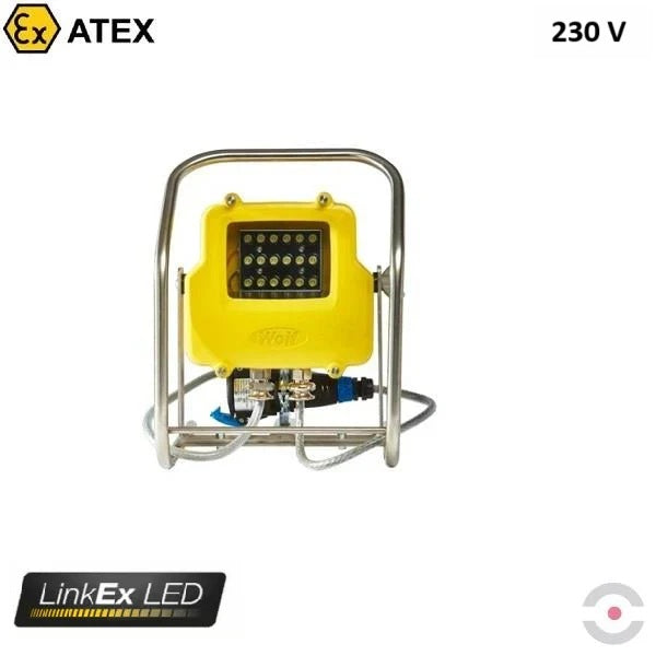 Lampa robocza Ex ATEX Topserw WOLF WF-250XLH, zasilanie 230 V, kabel 10 m, wtyk, 18*LED, Zone ‘1’, ‘21’