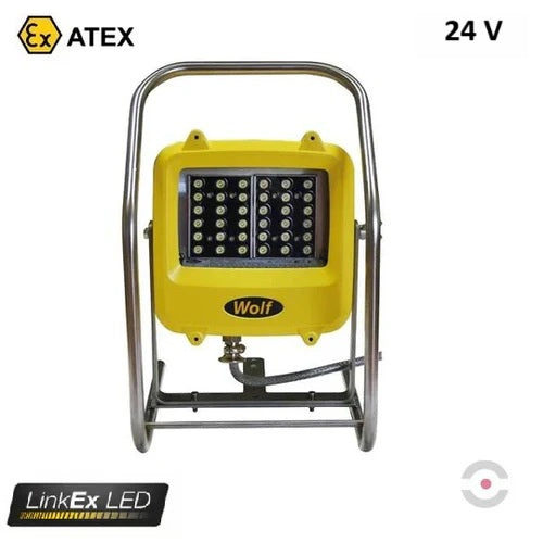 Lampa robocza Ex ATEX Topserw WOLF WF-300XLL, zasilanie 24 V, kabel 10 m, wtyk, 2*18*LED, Zone ‘1’, ‘21’