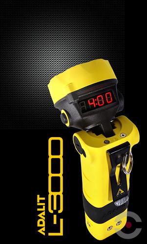 Latarka Ex ATEX Topserw ADALIT L-3000 akumulatorowa, ruchoma głowica, 2*LED, Zone ‘0’, ‘20’