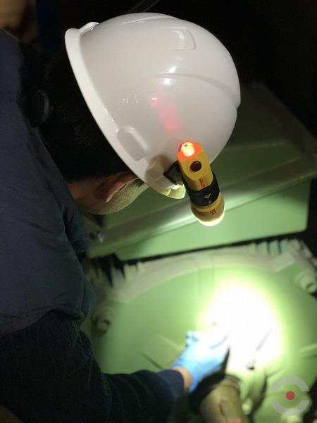 Latarka Ex ATEX Topserw ADALIT L-5P bateryjna, na hełm/kask, 1*LED, Zone ‘0’, ‘20’