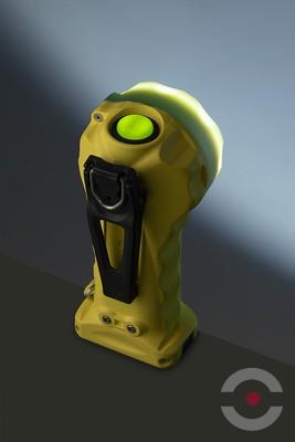 Latarka Ex ATEX Topserw ADALIT L-90F bateryjna, kątowa, pierścień fotoluminescencyjny, 2*LED, Zone ‘0’