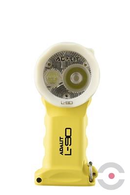 Latarka Ex ATEX Topserw ADALIT L-90F bateryjna, kątowa, pierścień fotoluminescencyjny, 2*LED, Zone ‘0’