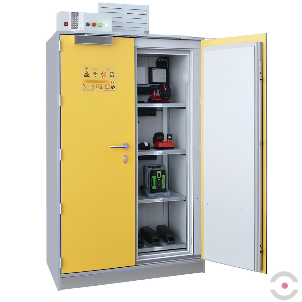 Szafa ognioodporna Topserw BATT-90 XL, składowanie baterii, 4 półki, SAFE PRO GGA, 90 min