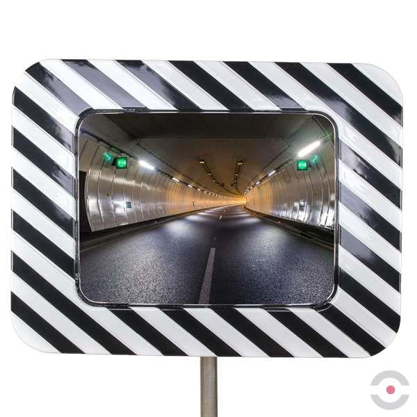 Lustro drogowe Dancop, Marseille, 60*80 cm, inox, biało-czarne, antyzamarzaniowe