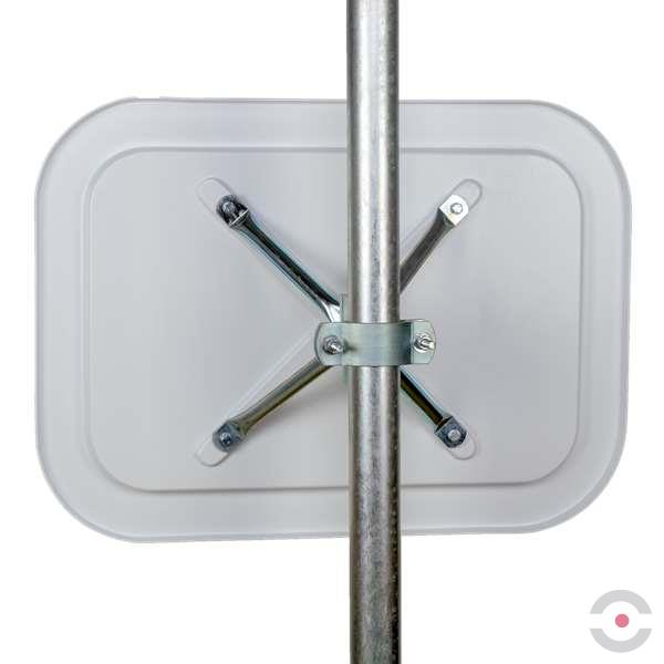 Lustro drogowe Dancop, Helsinki, inox, 40*60 cm, biało-czerwone, nieparujące