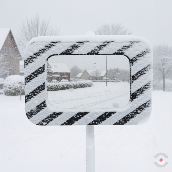 Lustro drogowe Dancop, Marseille, 40*60 cm, inox, biało-czarne, antyzamarzaniowe