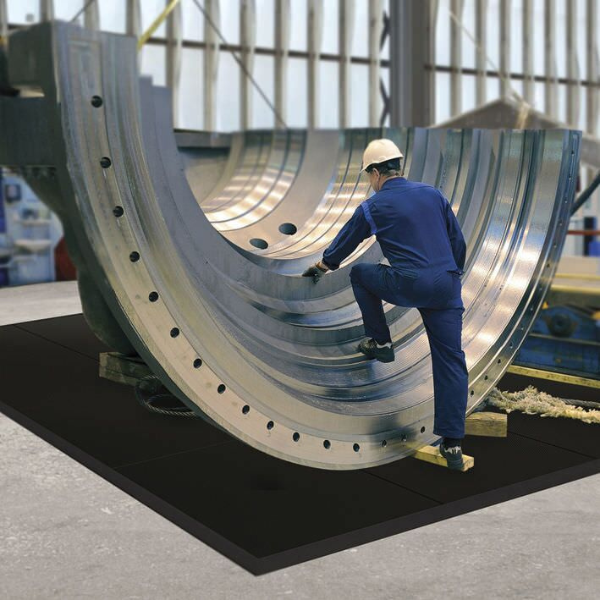 Mata ergonomiczna Notrax, 040 Slabmat Carre, antywstrząsowa, modułowa, 91 cm x 91 cm, obszar suchy, czarny